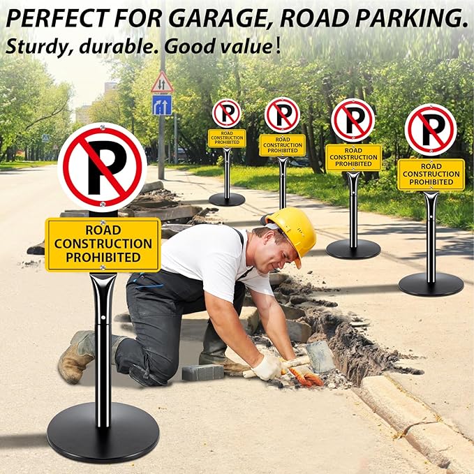 VAIIGO 2Pack Heavy Duty Parking Sign Post - Image 9