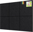 Large Cork Board, 6 Pack Felt Wall Tiles - Image 9