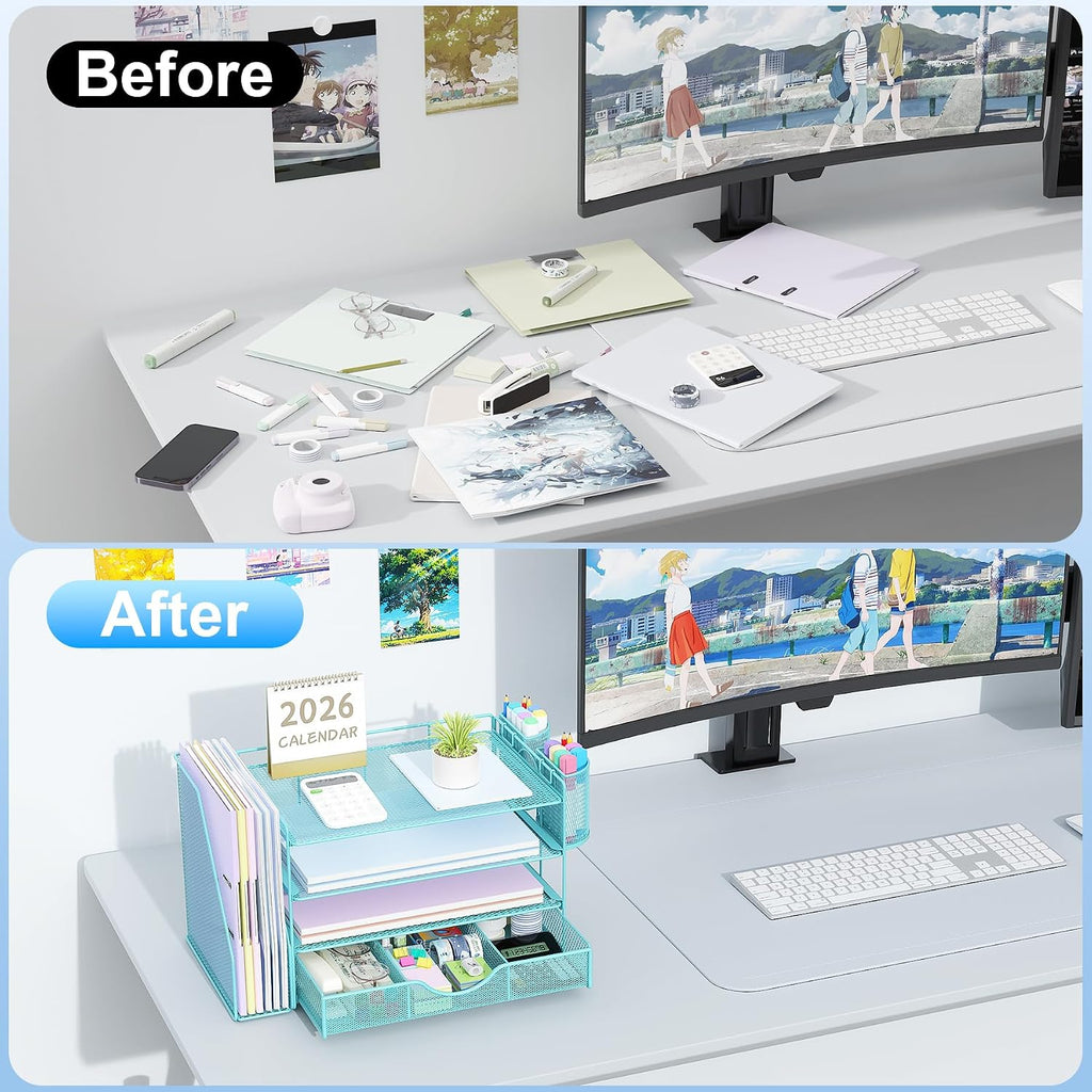gianotter desk organizers and accessories with file holder shown in use