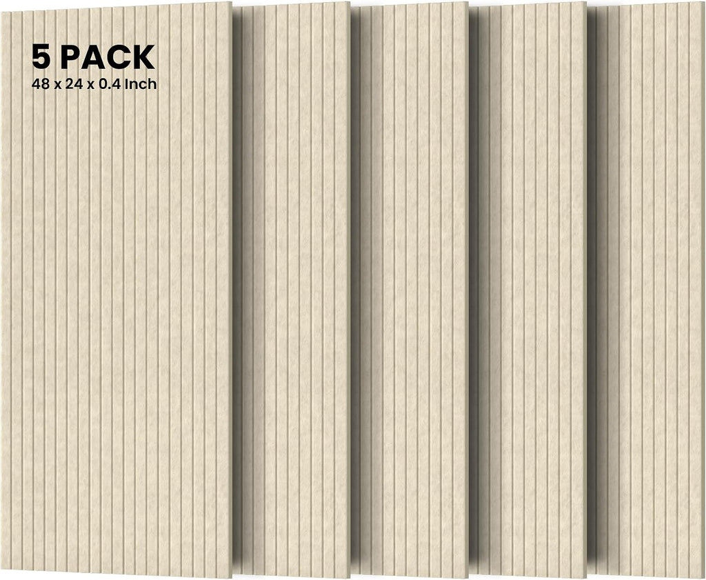 5 Pack Acoustic Panels, Premium Wall Sound Absorbing Panels, Decorative Sound