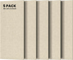 5 Pack Acoustic Panels, Premium Wall Sound Absorbing Panels, Decorative Sound