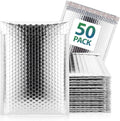 8 x 11 inch insulated bubble mailers, silver, main product view