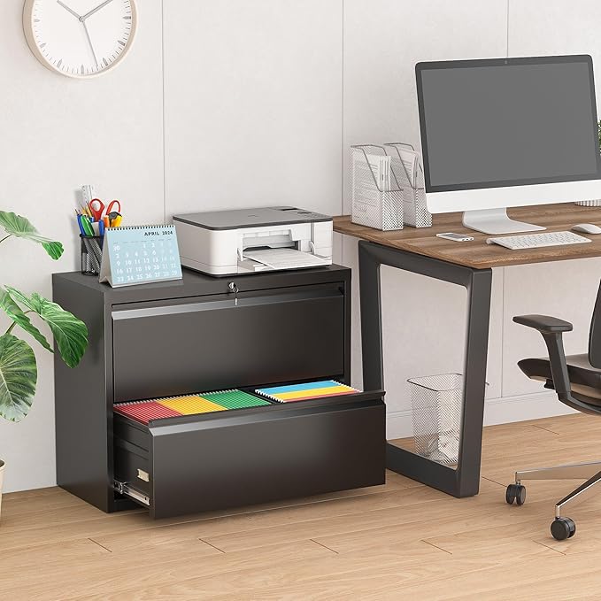 Pataku Lateral File Cabinet, 2 Drawer File Cabinet - Image 2