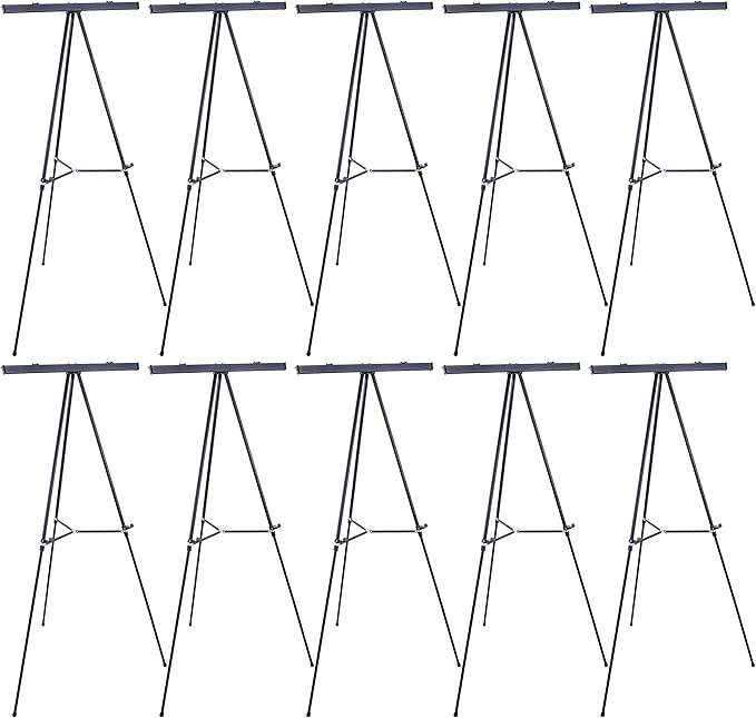 U.S. Art Supply 66" High Boardroom Black Aluminum Flip Chart Easel & by USArtSupply