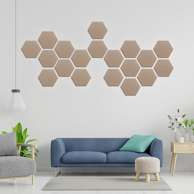 Hexagonal Acoustic Panels-12 Pack High-Density Sound Absorbing Panels - Image 5