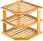 RoyalHouse Bamboo 3-Tier Corner Shelf Organizer - Image 6