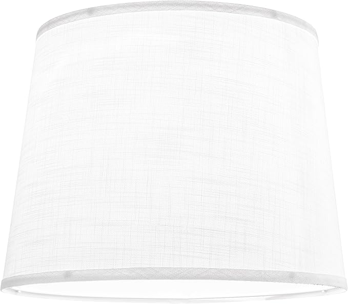 Large White Texture Lamp Shades-14"Top × 16" Bottom × 11" High, Drum Lampshades - Image 7