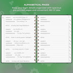 Clever Fox Password Book Spiral – Internet Address & Password Organizer - Image 3