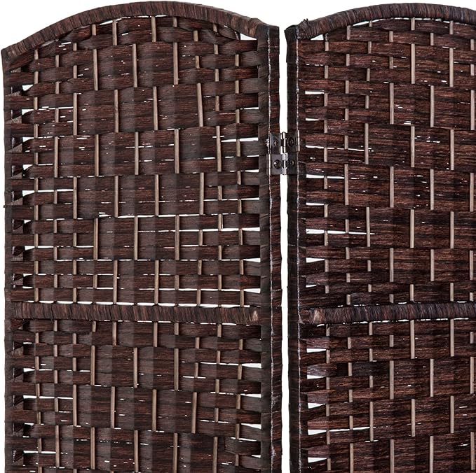 HOMCOM Room Divider, 3 Panel Folding Privacy Screen, 6FT Tall Portable Wicker - Image 8