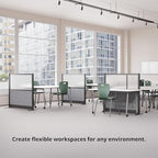 Stand Up Desk Store Workflow Modular Wall | 70'' x 70'' Wall | Expandable - Image 2