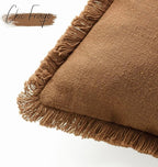 Foindtower Set of 2 Decorative Linen Fringe Throw Pillow Covers Cozy Farmhouse - Image 3