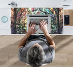 Stained Glass Tree Desk Mat Cartoon Tree Gaming Mouse Pad Large XXL Extended - Image 7