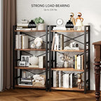 Homeiju Bookshelf, 4 Tier Small Bookcase, Organizers and Storage, Metal Small - Image 6