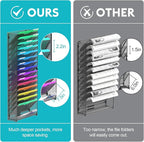 samstar 2 Pack 16 Tier Wall File Organizer Hanging Wall File Holder Wall Mount - Image 6