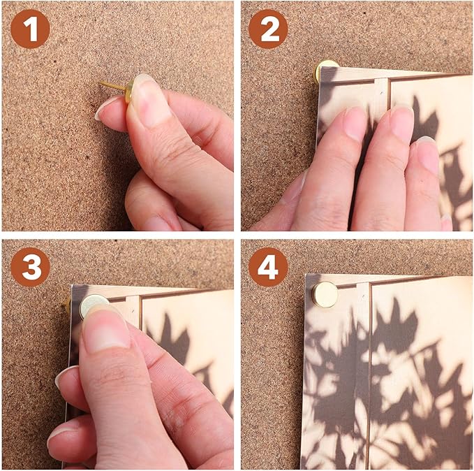 50 Set Magnetic Push Pins, Flat Push Pin, Magnetic Thumb Tacks - Image 3