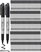 Thenshop 100 Pack Black Permanent Markers Bulk by Thenshop