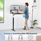 VIVO Electric 48 x 30 in Rustic Standing Desk, Memory Height Adjustment - Image 4