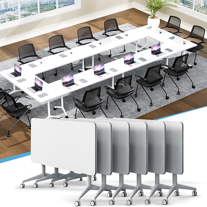 Conference Table, 55.1''Folding Conference Room Table by Unknown
