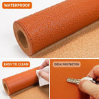 Large Desk Mat -47.2" x 17" Leather Desk Pad Protector - Image 3
