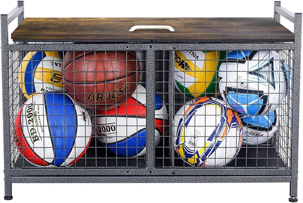 mythinglogic sports storage bench with engineered wood top, main product view