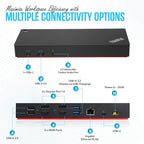 40AF0135US Lenovo Docking Station Dual Monitor Hybrid USB-C - Image 3