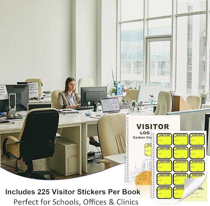 1 Pack of Visitor Badges Registry Log - Image 7
