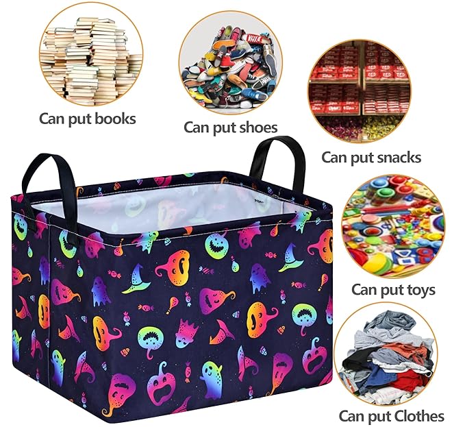 Halloween Storage Baske Bins Cube Collapsible Organizer Closet Shelves Toy Box - Image 7