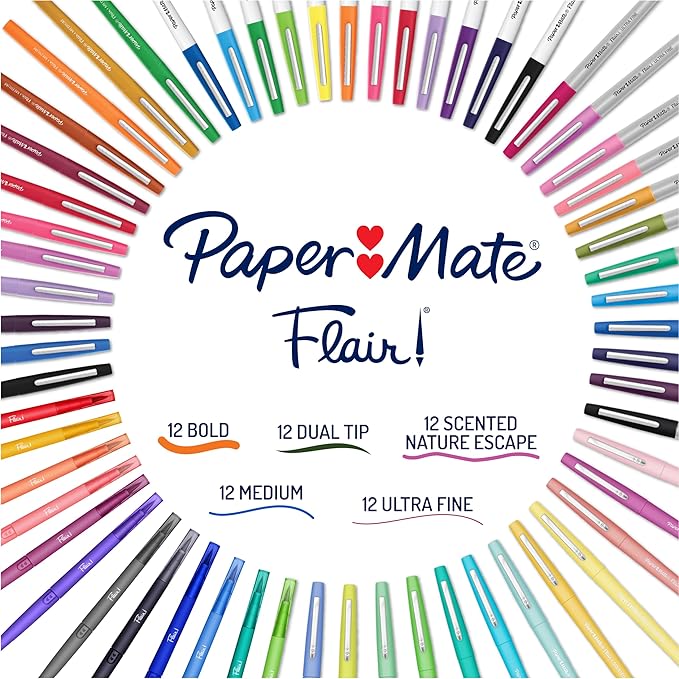 Paper Mate Flair Felt Tip Pens Ultimate Pack, Features 5 Different Types of Pens - Image 3