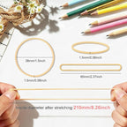 Rubber Bands Office Supplie 1100Pcs Size #16 Rubberbands Light Brown Elastics - Image 2