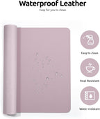 YSAGi Leather Desk Protector, Office Mat, Large Mouse Mat, Non-Slip PU Leather - Image 4