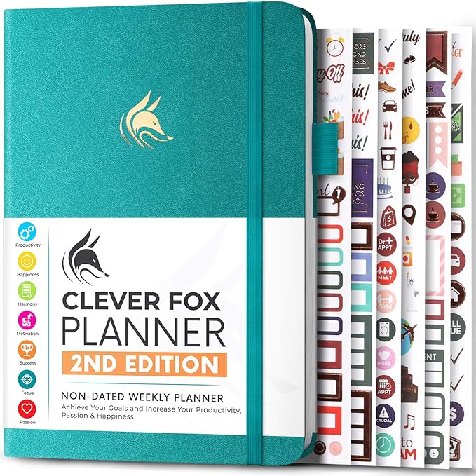 Clever Fox Planner 2nd Edition – Colorful Weekly & Monthly Goal Planner by CleverFox