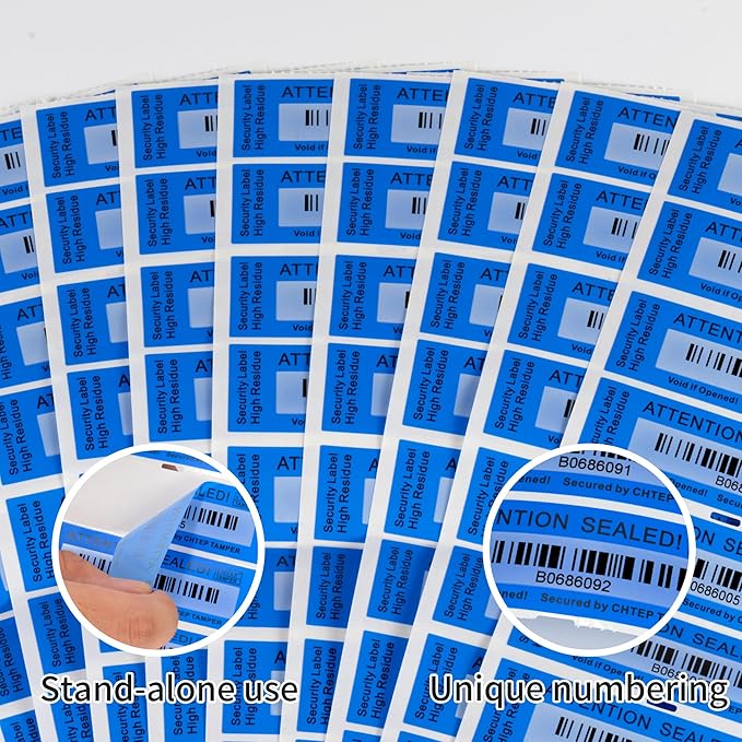 ChtepTamper 100 Pieces Total Transfer Tamper-Evident Stickers Security Labels - Image 8