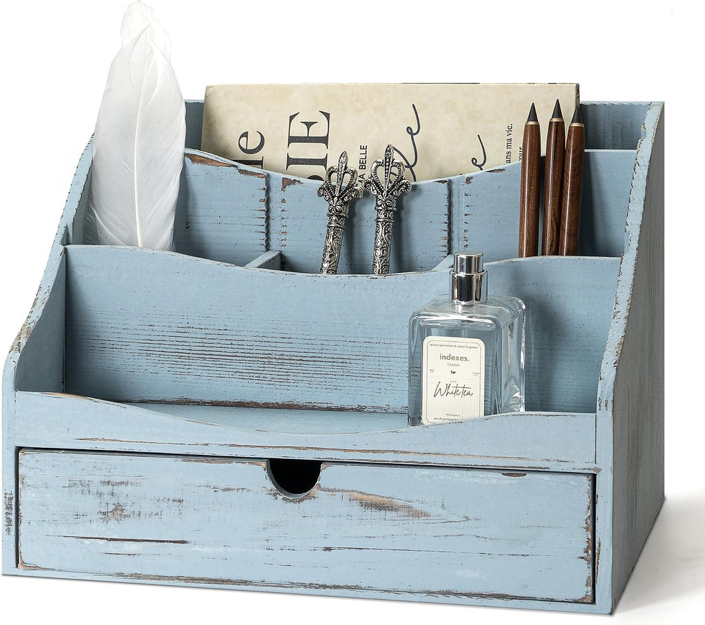 Rebee Vision Pine Wooden Mail Organizer