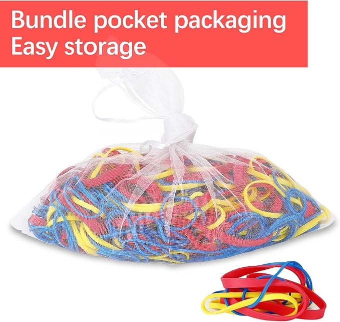 405 pcs assorted size rubber bands 0.68lbs Elastic colored rubber bands - Image 3