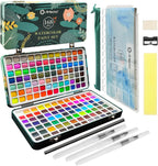 artecho 168-color watercolor paint set with metallics, tin, main product view
