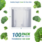 Amiff Silver Thermal Bubble Mailer, 15 x 17 Inches. 100 Pack Metallic Bubble - Image 2