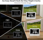 7'' Dementia Clock For Seniors, Large Display Digital Clock - Image 6