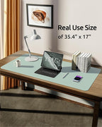 YSAGi Leather Desk Protector, Office Mat, Large Mouse Mat, Non-Slip PU Leather - Image 5