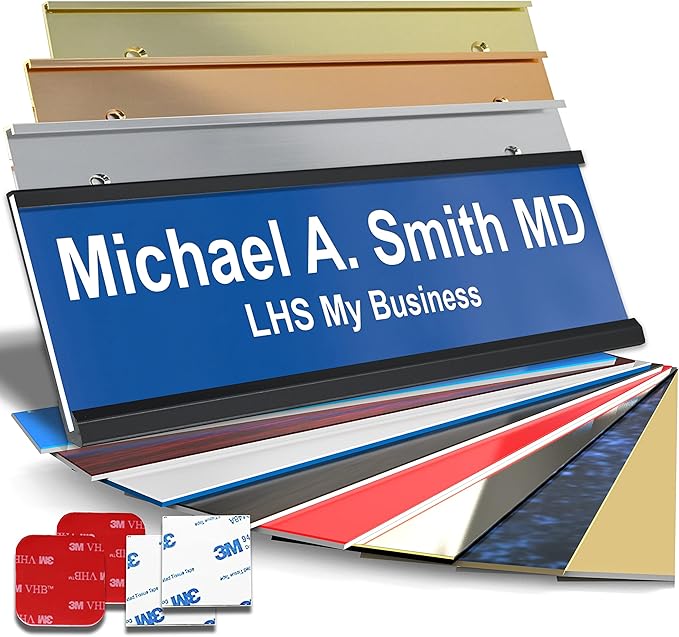 Personalized Name Plate with Choice of Mounting Holders by LHS+My+Business