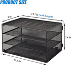 EASEPRES 3 Tier Mesh Desk Organizer Tray, File Paper Letter Folder Holder - Image 5