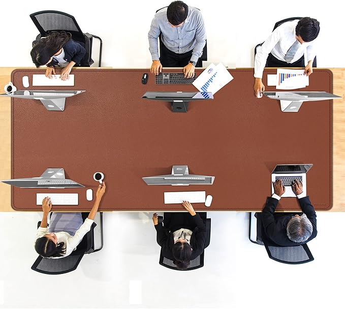CENNBIE MAX200 78.7" x 39.4" Leather Desk Mat, Extra Large Desk Pad Blotter - Image 5
