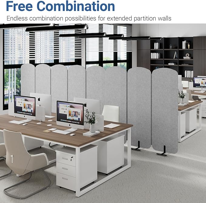 Natwind 5 Panel 122.8 x 71 in Office Room Privacy Protect Space Divider - Image 6