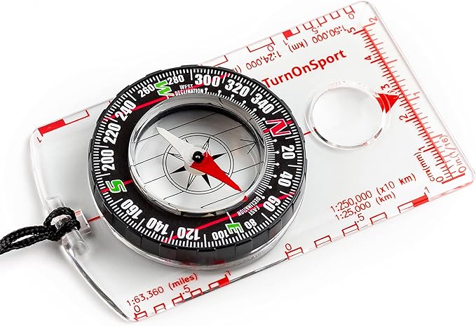 TurnOnSport Orienteering Compass by TurnOnSport