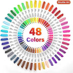 Shuttle Art Permanent Markers, 48 Colors Fine Point, Wood and Stone, Gift - Image 3