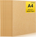 EUSOAR Kraft Notebooks, 12 Packs Large A4 8.5" x 11"，40 Sheets/ 80 Pages by EUSOAR