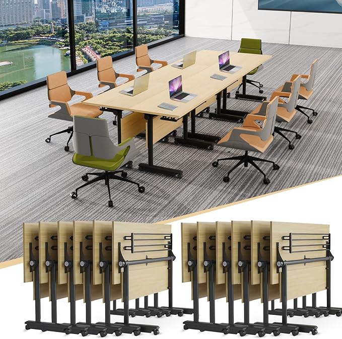Conference Table, 55.1''Folding Conference Room Table by Unknown