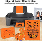 Orange Construction Paper 100 Sheets 80lb Cardstock Paper 8.5 x 11, Goefun - Image 3