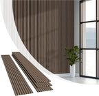 Olanglab Wood Slat Wall Panels, Wooden Acoustic Wall Panels, 94.5"x12.6" Each