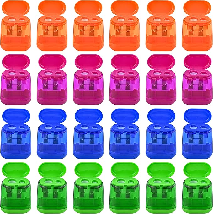 AUSTARK 24Pcs Pencil Sharpener Manual by AUSTARK