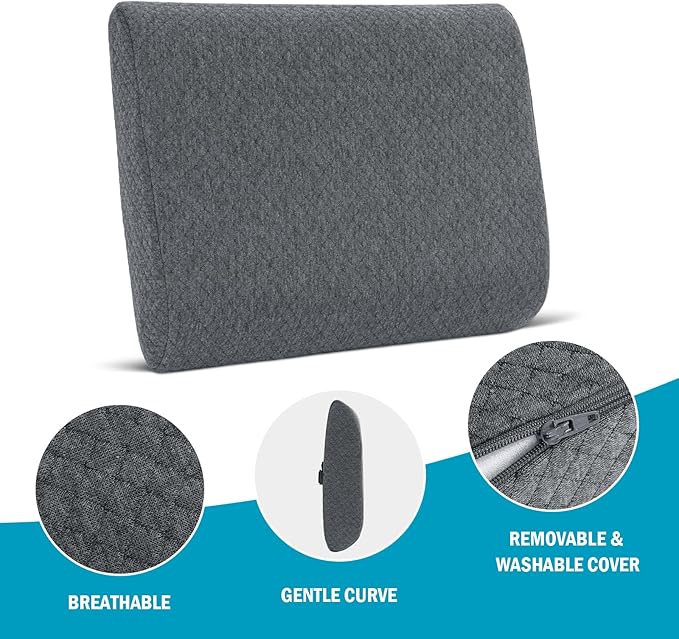 HOMBYS Lumbar Support Pillow for Recliner Chair, Memory Foam Back Support - Image 4